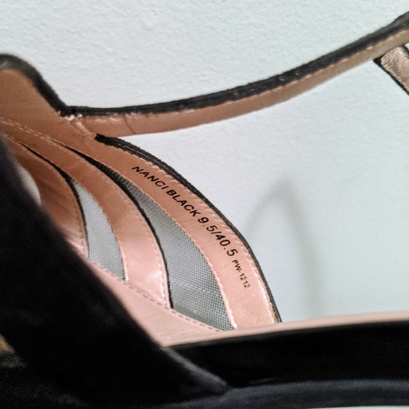 DKNY Black Velvet/Mesh Heels - Picture 3 of 5